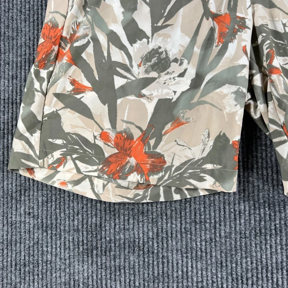 Columbia Summer Dry Shorts Mens Large Green‎ Floral Lined Swim Beach Ocean New